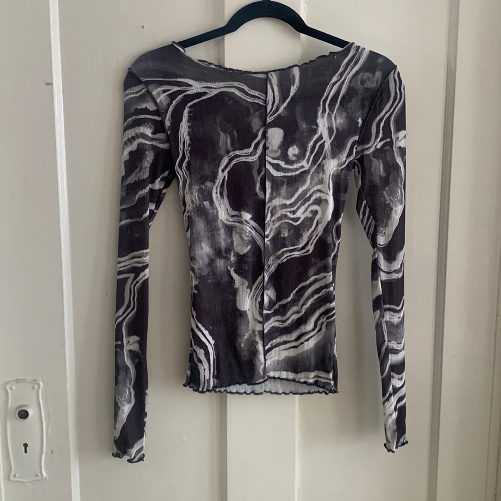 Topshop marble sheer top